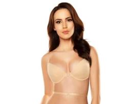 Soutien de Mulher VIVISENCE Push Up Underwire Strapless Front Closure Inserts Bege (85D)