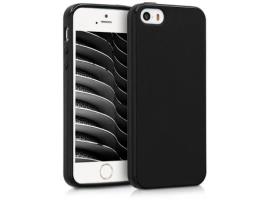Capa para iPhone SE KWMOBILE Pele Sintética Preto