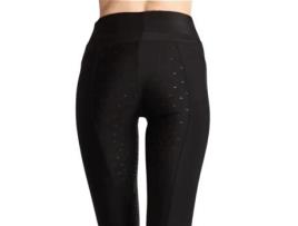 Leggins de Mulher para Equitação MONTAR Full Grip Bolso Vidro Preto (40)