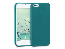 Capa para iPhone SE KWMOBILE Pele Sintética Verde