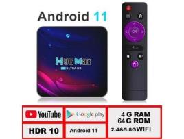 Multimedia Box Smart Tv H96 Max V114 Gb 64 Gb Set-Top Box Android 11 Wifi 4K Youtube EKASN