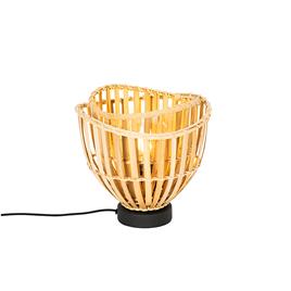 Candeeiro de mesa oriental preto com bambu natural - Pua