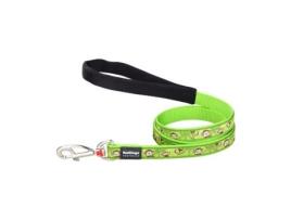 Trela para Cães Red Dingo STYLE MONKEY LIME GREEN 2 x 120 cm