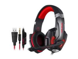 Auscultadores Over Ear JL-EIGHT Bluetooth Vermelho