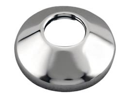 Cobertura Oval de Aço Cromado com Formato de Cone para Tubo de 3/4 Polegadas 88 mm Largura