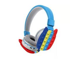 Auscultadores Over Ear JL-EIGHT Bluetooth Azul