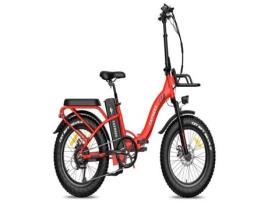 FAFREES F20 Max Bicicleta Elétrica 500W 1080Wh 110Km Autonomia Vermelha