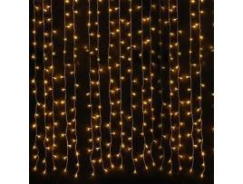 Cortina Led Branco Quente 2Mtx3Mt Cabo Borracha Branco DECATILUM