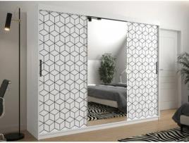 Roupeiro Hartford 291 MOVEIS.PT Deslizante Branco 250x200x62 cm