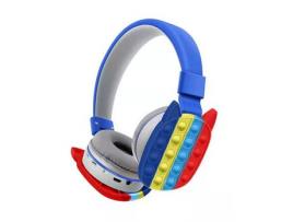 Auscultadores Over Ear JL-EIGHT Bluetooth Azul
