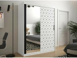 Roupeiro Hartford 288 MOVEIS.PT Deslizante Branco 150x200x62 cm