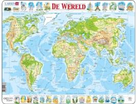 Puzzle LARSEN Maxi La-K4-Nl em Forma de 80 Peças Mapas