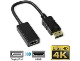 Cabo Adaptador de Vídeo EKASAN Macho para HDMI Displayport Triplamente Blindado 1080P