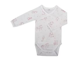 Conjunto de Bodys Manga Comprida para Bebé BLANC AVENUE BÉBÉ 6 meses (Algodão - Rosa)