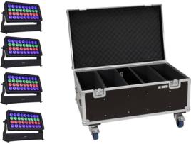 Acessório de Iluminação EUROLITE 4X Multiflood Pro Ip Rgbw Wash Mk2 + Case