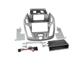 Kit de Painel de Rádio 2Din Compatível com Ford Transit Connect Ap13 com Display Bolso Vazio Induction Qi Silver