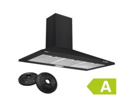 Exaustor CIARRA 90cm 370m3/h Recirculação Preto 201BK90