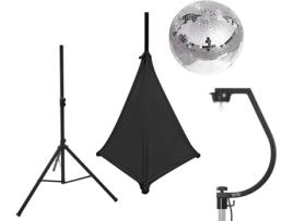 Conjunto de Bola de Espelhos EUROLITE 30 cm With Stand And Tripod Cover Preto