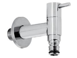 Tap de Jardim com Mangueira Conexão Rápida Moderno e Água Fria Cromada Banhada