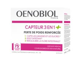 Capteur 3 em 1 Emagrecimento Reforçado 60 Cápsulas OENOBIOL