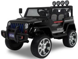 Carro Elétrico para Crianças Monstro Jipe ??Preto 0-6 Anos 12V