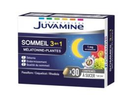 Sleep 3In1 Melatonina Plantas 30 comprimidos para sugar JUVAMINE