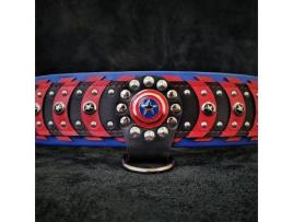 Coleira Capitão América BESTIA CUSTOM DOG GEAR XXL