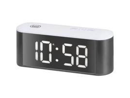 Relógio Despertador TREVI Ec 883 Bl Branco Preto