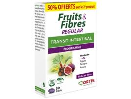 Frutas e Fibras Regulam o Trânsito Intestinal 2 X 30 Comprimidos ORTIS