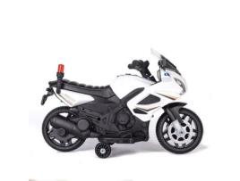Moto Elétrica para Crianças KIJANA Branco Police 0-3 Anos 6V