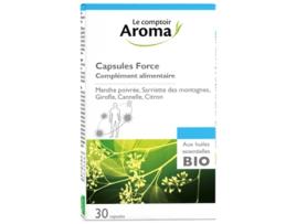 Cápsulas de força com óleos essenciais orgânicos 30 cápsulas LE COMPTOIR AROMA