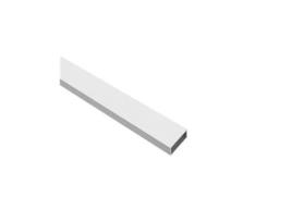 Perfil de Alumínio Branco Tubo Retangular X3 Unds 2'10M 30X20 mm