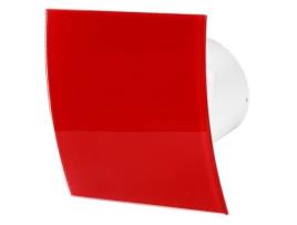 Ventilador extrator com temporizador de 100 mm Painel frontal de vidro vermelho brilhante ESCUDO Ventilação de teto de parede AWENTA