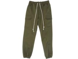 Calças de Homem SIXTH JUNE Cargo Bordadas Ajustadas Castanho (XL)