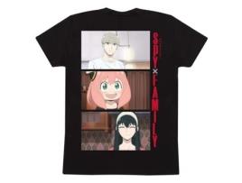 Camisola Unissexo SPY X FAMILY Trio Shots Algodão Preto (2XL)