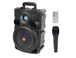 Coluna Wireless Portátil com Luz Led 8W KIMISO Qs-7808 Preto