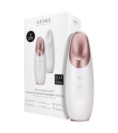 GESKE - Massageador de contorno de olhos Warm & Cool Energizer 6 em 1 - White Rose Gold