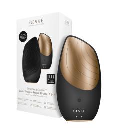 GESKE - Escova de Limpeza Facial e Massageadora Sonic Thermo 6 em 1 - Ouro Preto