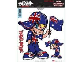 Autocolantes para Motas LETHAL THREAT Australia Dude Lt88413