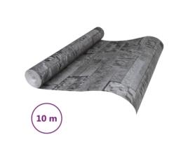 Papel de Parede 3D VIDA XL com Aspeto de Pedra Preto