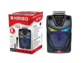 Coluna Wireless Portátil com Luz Led 8W KIMISO Qs-7811 Preto