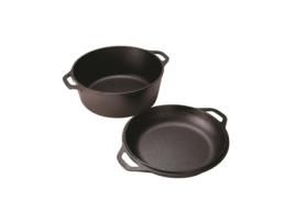 Set Tacho Frigideira 26Cm Ferro Fundido Da LODGE