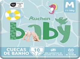 Cuecas De Banho Auchan Baby Tamanho M 11-18kg 10un