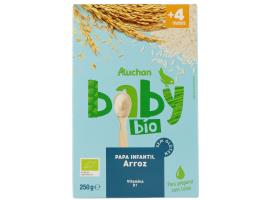 Papa Infantil Auchan Baby Bio Não Láctea Arroz Sem Glutén 250g