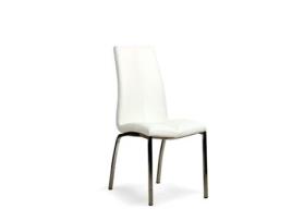 Conjunto de 4 Cadeiras de Jantar Estilo Contemporâneo com Assento e Encosto em Pu Cor Branco Modelo Marian FURNITURE STYLE