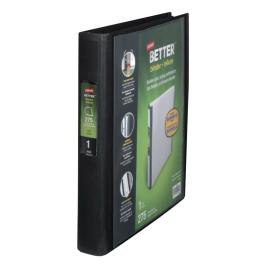 Staples Dossier com Argolas em D BETTER™, A4, Lombada de 40 mm, Capacidade para 275 Folhas, Polipropileno, Preto
