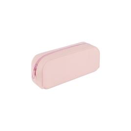 Staples Estojo Cilíndrico, Fecho de Correr, Plástico EVA Flexível, Rosa Pastel