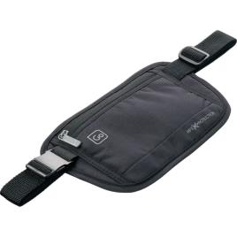 DESIGN GO Bolsa de Cintura Viagem RFID, Nylon e Poliéster, 20 x 11 x 0,25 cm, Preto