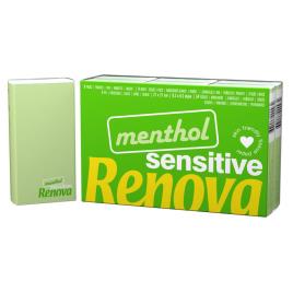 Lenços de Papel Sensitive, Menthol, 4 Folhas, Branco