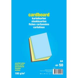 Staples Cartolina, A4, 180 g/m², Cores Sortidas, 50 Unidades